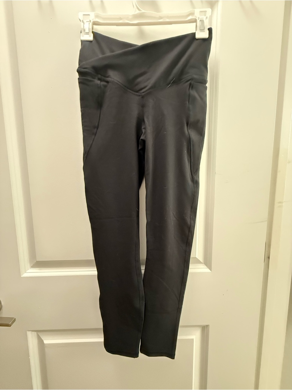 Fabletics Black High-Rise Crossover Waist Leggings
